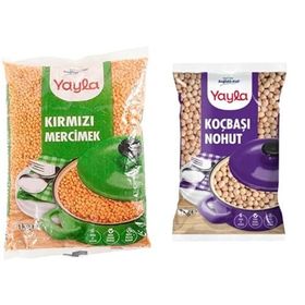 Yayla 1 kg Kırmızı Mercimek + 1 kg Koçbaşı Nohut
