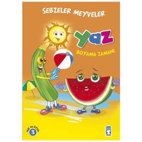 Yaz Sebzeler Meyveler Boyama Zamanı - Kolektif