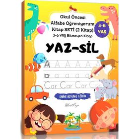 Yaz Sil Okul Öncesi Alfabe Öğreniyorum Kitap Seti