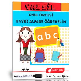Yaz Sil Okul Öncesi Haydi Alfabe Öğrenelim Kitabı