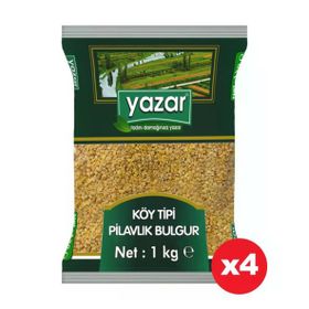 Yazar 1 kg Köy Tipi Pilavlık Bulgur (4 adet)