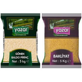 Yazar 5 kg Gönen Baldo Pirinç + 5 kg Pilavlık Bulgur