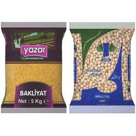 Yazar 5 Kg Pilavlık Bulgur + 5 Kg Koçbaşı Nohut