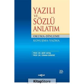 YAZILI VE SÖZLÜ ANLATIM - ŞERİF AKTAŞ