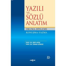 YAZILI VE SÖZLÜ ANLATIM - ŞERİF AKTAŞ