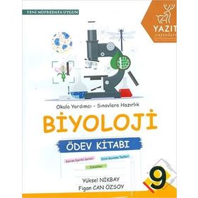 Yazıt Yayınları 9. Sınıf Biyoloji Ödev Kitabı