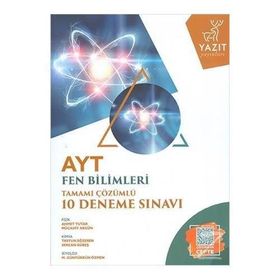 Yazıt Yayınları AYT Fen Bilimleri Tamamı Çözümlü 10 Deneme Sınavı