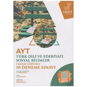 Yazıt Yayınları AYT Türk Dili Ve Edebiyatı Sosyal Bilimler Tamamı Çözümlü 10 Deneme Sınavı