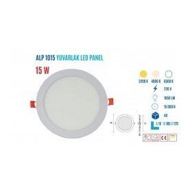 Ycl ALP-1015B 15 W Sıva Altı Yuvarlak Beyaz Led Panel