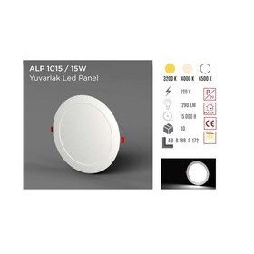 Ycl ALP-1015S 15 W Sıva Altı Yuvarlak Sarı Led Panel