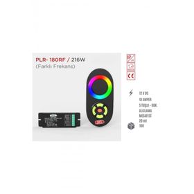 Ycl PLR-180 5 Tuş Dokunmatik Rgb RF Led Kumanda