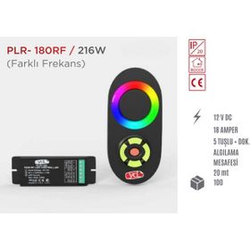 Ycl PLR-180 5 Tuş Dokunmatik Rgb RF Led Kumanda