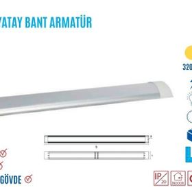 Ycl YBA-236G 36W 120cm Günışığı Yatay Bant Armatür