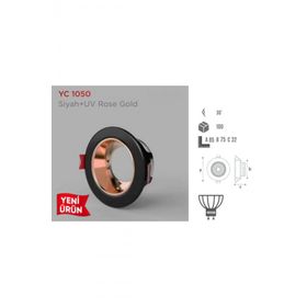 Ycl YC-1050 Dekoratif Modern Siyah Sıva Altı Spot Kasa