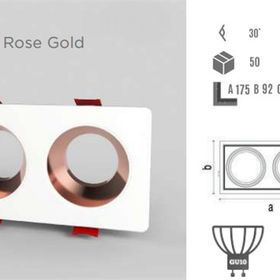 Ycl Yc-2005 Dekoratif Modern Beyaz Uv Rose Golden Sıva Altı Spot Kasa