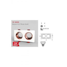 Ycl Yc-2005 Dekoratif Modern Beyaz Uv Rose Golden Sıva Altı Spot Kasa