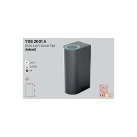 Ycl YDB-2001A G10 Duylu Duvar Tipi Bahçe Armatür