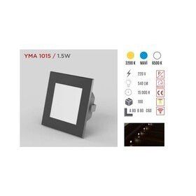 Ycl YMA-1015G Sıva Altı Kare Krom Led Armatür