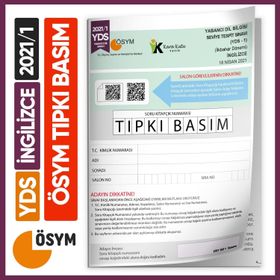 YDS 2021/1 ÖSYM Tıpkı Basım Çıkmış Soru Türkiye Geneli Deneme Kitapçığı - Kara Kutu Yayınları