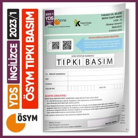 YDS 2023/1 ÖSYM Tıpkı Basım Çıkmış Soru Türkiye Geneli Deneme Kitapçığı - Kara Kutu Yayınları