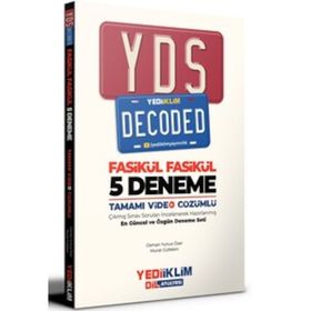 Yds Decoded Tamamı Video Çözümlü Fasikül 5 Deneme-Yediiklim Yayınları