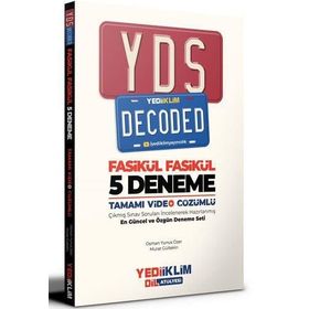Yds Decoded Tamamı Video Çözümlü Fasikül 5 Deneme-Yediiklim Yayınları