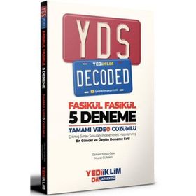 Yds Decoded Tamamı Video Çözümlü Fasikül 5 Deneme-Yediiklim Yayınları