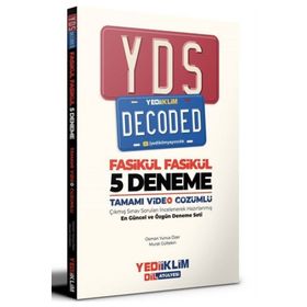 Yds Decoded Tamamı Video Çözümlü Fasikül 5 Deneme-Yediiklim Yayınları