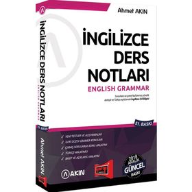 YDS İngilizce Ders Notları English Grammar Akın Dil-Yargı Yayınları