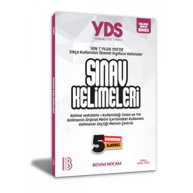 Yds Sınav Kelimeleri 5 Deneme İlaveli-Benim Hocam Yayınları