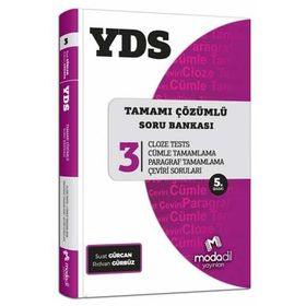 YDS Tamamı Çözümlü Soru Bankası Serisi 3 Cloze Tests Modadil Yayınları