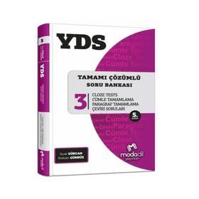 YDS Tamamı Çözümlü Soru Bankası Serisi 3 Cloze Tests Modadil Yayınları