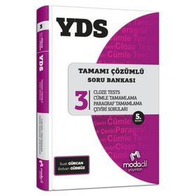 YDS Tamamı Çözümlü Soru Bankası Serisi 3 Cloze Tests Modadil Yayınları