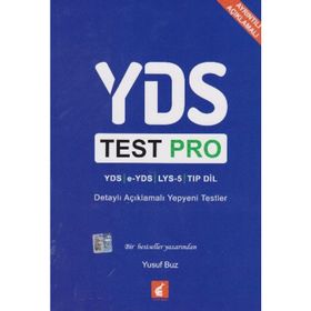 YDS Test Pro Detaylı Açıklamalı Yepyeni Testler - Yusuf Boz
