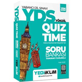 YDSYÖKDİL Quiz Time Tamamı Çözümlü Soru Bankası - Yediiklim Yayınları
