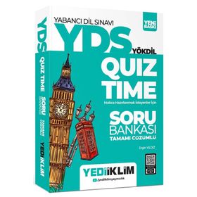 YDSYÖKDİL Quiz Time Tamamı Çözümlü Soru Bankası - Yediiklim Yayınları