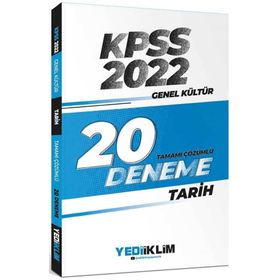 Yediiklim 2022 Kpss Genel Kültür Tarih Tamamı Çözümlü 20 Deneme Sınavı