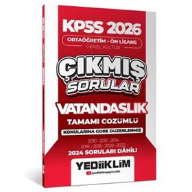 Yediiklim 2026 KPSS Ortaöğretim Ön Lisans Genel Kültür Vatandaşlık Tamamı Çözümlü Çıkmış Sorular