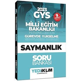 Yediiklim KPSS 2023 GYS Milli Eğitim Bakanlığı Personelleri İçin Görevde Yükselme Saymanlık Soru Bankası