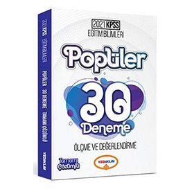 Yediiklim KPSS Eğitim Bilimleri Ölçme Ve Değerlendirme Tamamı Çözümlü 30 Popüler Deneme