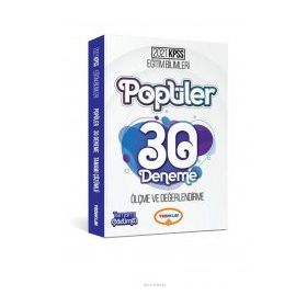 Yediiklim KPSS Eğitim Bilimleri Ölçme Ve Değerlendirme Tamamı Çözümlü 30 Popüler Deneme
