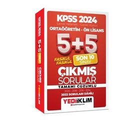 Yediiklim Yayınevi - KPSS 2024 Genel Yetenek Genel Kültür Ortaöğretim Ön Lisans Fasikül Fasikül Son 10 Sınav Tamamı Çözümlü Çıkmış Sorular