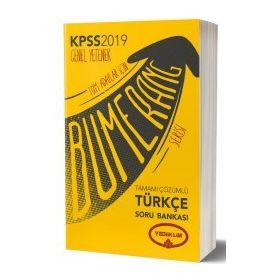 Yediiklim Yayınları 2019 KPSS Bumerang Türkçe Tamamı Çözümlü Soru Bankası