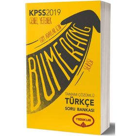 Yediiklim Yayınları 2019 KPSS Bumerang Türkçe Tamamı Çözümlü Soru Bankası