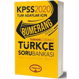 Yediiklim Yayınları 2019 KPSS Bumerang Türkçe Tamamı Çözümlü Soru Bankası