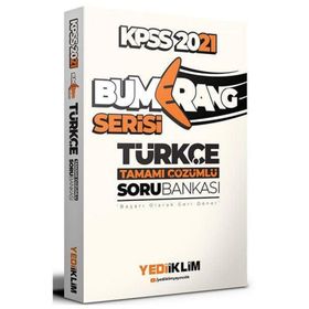 Yediiklim Yayınları 2019 KPSS Bumerang Türkçe Tamamı Çözümlü Soru Bankası