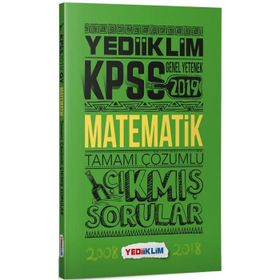 Yediiklim Yayınları 2019 KPSS Genel Yetenek Matematik Tamamı Çözümlü Çıkmış Sorular