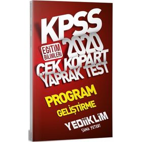 Yediiklim Yayınları 2020 KPSS Eğitim Bilimleri Program Geliştirme Çek Kopart Yaprak Test