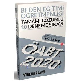 Yediiklim Yayınları 2020 ÖABT Beden Eğitimi Öğretmenliği Tamamı Çözümlü 10 Deneme Sınavı