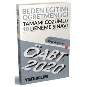 Yediiklim Yayınları 2020 ÖABT Beden Eğitimi Öğretmenliği Tamamı Çözümlü 10 Deneme Sınavı